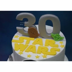 Tortenaufleger Fondant Geburtstag Tortendeko Star Wars  Yoda Lichtschwerter