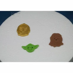 Tortenaufleger Fondant Geburtstag Tortendeko Star Wars  Yoda Lichtschwerter