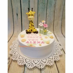 Tortenaufleger Fondant Geburtstag Tortendeko Giraffe Gerda zur Taufe