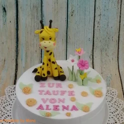 Tortenaufleger Fondant Geburtstag Tortendeko Giraffe Gerda zur Taufe