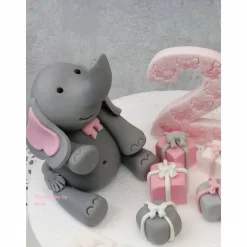 Tortenaufleger Fondant Geburtstag Tortendeko Elefanten Mädchen Luna