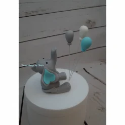 Tortenaufleger Fondant ,Geburtstag Tortendeko Elefant Ballon Taufe