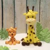 Tortenaufleger Fondant Geburtstag Tortendeko Safari Giraffe Gerda und Tiger Baby