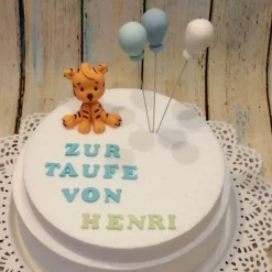 Tortenaufleger Fondant Geburtstag Tortendeko Taufdeko Tiger Baby