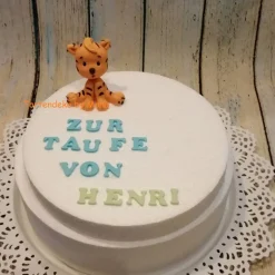 Tortenaufleger Fondant Geburtstag Tortendeko Taufdeko Tiger Baby