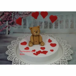 Tortenaufleger Fondant Geburtstag Tortendeko Valentins Teddy Valentina  Liebe Muttertag