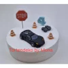 Tortenaufleger Fondant Rennwagen Auto Set – Personalisierte Tortendeko Geburtstag & Taufe