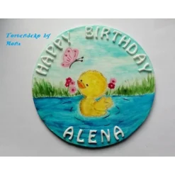 Tortenaufleger Fondant Tortenbild Tortendekoration  Fondantaufleger Elefant Dumbo Handgemalt Tortendeko Motivorte Fondantfigur Marienkäfer