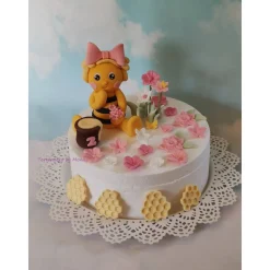 Tortenaufleger Fondant Zuckerfigur Tortendeko Biene Frühling Blumen Geburtstag