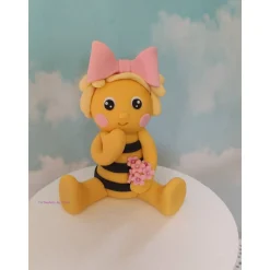 Tortenaufleger Fondant Zuckerfigur Tortendeko Biene Frühling Blumen Geburtstag