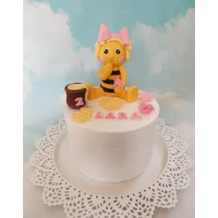 Tortenaufleger Fondant Zuckerfigur Tortendeko Biene Frühling Blumen Geburtstag