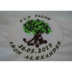 Tortenaufleger Fondant Zuckerfigur Geburt Taufe Baum Herzen Junge Mädchen Geburtstag Geburt Tortendeko Tortenfigur Fondantfigur TortenTopper