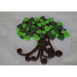 Tortenaufleger Fondant Zuckerfigur Geburt Taufe Baum Herzen Junge Mädchen Geburtstag Geburt Tortendeko Tortenfigur Fondantfigur TortenTopper