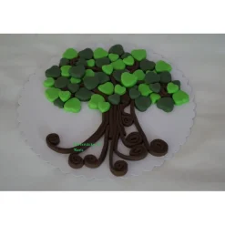 Tortenaufleger Fondant Zuckerfigur Geburt Taufe Baum Herzen Junge Mädchen Geburtstag Geburt Tortendeko Tortenfigur Fondantfigur TortenTopper