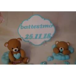 Tortenaufleger Fondant Zuckerfigur Geburt , Taufe, Cake Topper , Tortendeko , Bär , Teddy , Wolken , Sterne , Tortenaufleger ,Tortendeko
