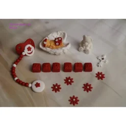Tortenaufleger Fondant Zuckerfigur Baby,Taufe Tortendeko