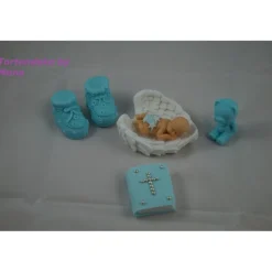 Tortenaufleger Fondant Zuckerfigur Baby,Taufe Tortendeko