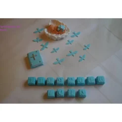 Tortenaufleger Fondant Zuckerfigur Baby,Taufe Tortendeko