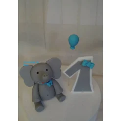 Tortenaufleger Fondant Zuckerfigur Geburt Taufe Elefant TortenTopper Tortendeko Tortenfigur Geburtstag Motivtorte