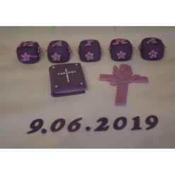 Tortenaufleger Fondant Zuckerfigur Geburt , Taufe Würfel Tortendeko Tortentopper Fondantfigur Tortenfigur Mädchen Junge Geburtstag