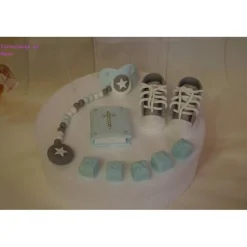 Tortenaufleger Fondant Zuckerfigur Geburt , Taufe Tortendeko