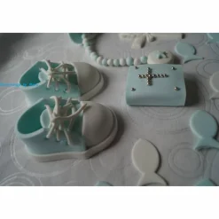 Tortenaufleger Fondant Zuckerfigur Baby Taufe Tortendeko Tortendekorationen