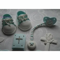 Tortenaufleger Fondant Zuckerfigur Baby Taufe Tortendeko Tortendekorationen