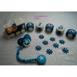 Tortenaufleger Fondant Zuckerfigur Baby,Taufe Tortendeko