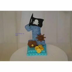 Tortenaufleger Fondant Zuckerfigur Tortendeko Geburtstagszahl Mädchen Junge Pirat Einhorn Tischdeko Geburtstagsdeko Zahlen Geburtstag  Deko