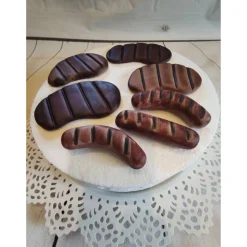 Tortenaufleger Fondant Zuckerfigur Geburtstag Grilltorte Würstchen Schnitzel Kotelett