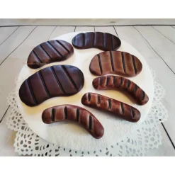 Tortenaufleger Fondant Zuckerfigur Geburtstag Grilltorte Würstchen Schnitzel Kotelett