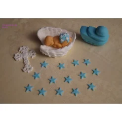 Tortenaufleger Fondant Zuckerfigur Baby,Taufe