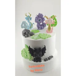 Tortenaufleger Fondant Zuckerfigur Tortendeko Drachen Dragon  Geburtstag