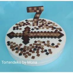 Tortenaufleger Fondant Zuckerfigur Tortenbild Tortendeko Tortendekoration Fondantplatte Minecraft Schwert