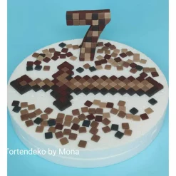Tortenaufleger Fondant Zuckerfigur Tortenbild Tortendeko Tortendekoration Fondantplatte Minecraft Schwert