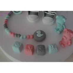 Tortenaufleger Fondant Zuckerfigur Geburt , Taufe Tortendeko