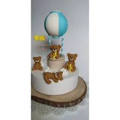 Tortenaufleger Fondant Zuckerfigur Baby Taufe Tortendeko Tortendekorationen Ballon