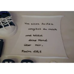 Tortenaufleger Fondant Zuckerfigur Tortendeko Fondantfigur Tortentopper Tortendekoration Taufe Schuhe Bibel