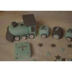 Tortenaufleger Fondant Zuckerfigur Geburt , Taufe