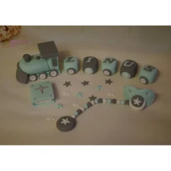 Tortenaufleger Fondant Zuckerfigur Geburt , Taufe Tortendeko