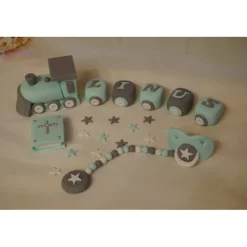 Tortenaufleger Fondant Zuckerfigur Geburt , Taufe Tortendeko