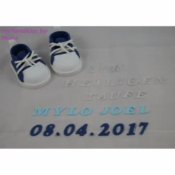 Tortenaufleger Fondant Zuckerfigur Tortendeko  für die Taufe oder Geburt