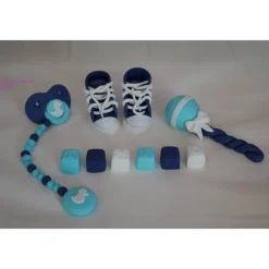 Tortenaufleger Fondant Zuckerfigur Baby,Taufe Tortendeko