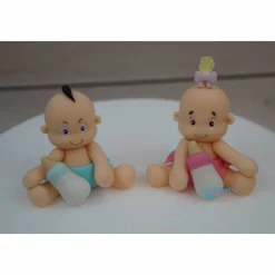 Tortenaufleger Fondant Zuckerfigur  Tortendeko Tortendekorationen Baby Zwillinge Babyshowerparty Geburt