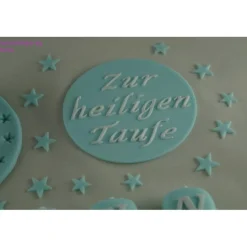 Tortenaufleger Fondant Zuckerfigur Baby Taufe Tortendeko