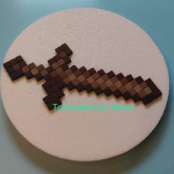 Tortenaufleger Fondant Zuckerfigur Tortenbild Tortendeko Tortendekoration Fondantplatte Minecraft Schwert