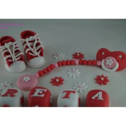 Tortenaufleger Fondant Zuckerfigur Baby,Taufe Tortendeko