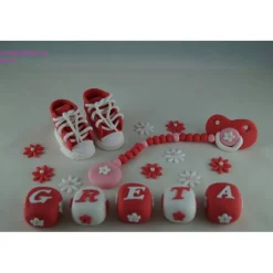 Tortenaufleger Fondant Zuckerfigur Baby,Taufe Tortendeko