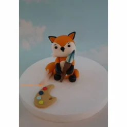 Tortenaufleger Fondant Zuckerfigur Baby Taufe Tortendeko Tortendekorationen Fuchs Waldtiere