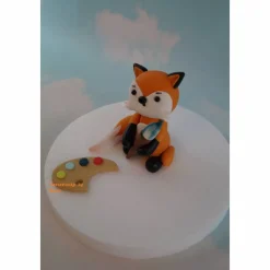 Tortenaufleger Fondant Zuckerfigur Baby Taufe Tortendeko Tortendekorationen Fuchs Waldtiere